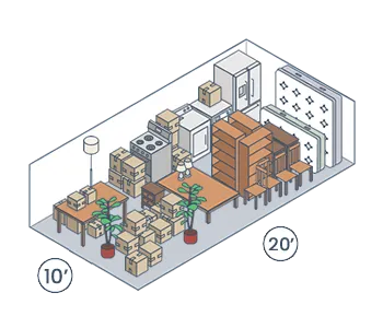 10x20 storage unit size guide