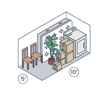 5x10 storage unit size guide