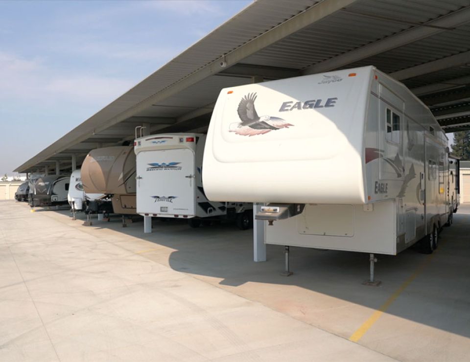 Covered RV Storage in Reedley
